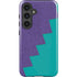 Purple Turquoise Zig Zag Galaxy S24 Plus Impact Case