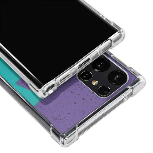 Purple Turquoise Zig Zag Galaxy S24 Ultra Clear Case