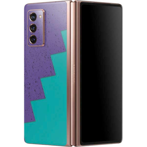 Purple Turquoise Zig Zag Galaxy Z Fold2 5G Skin