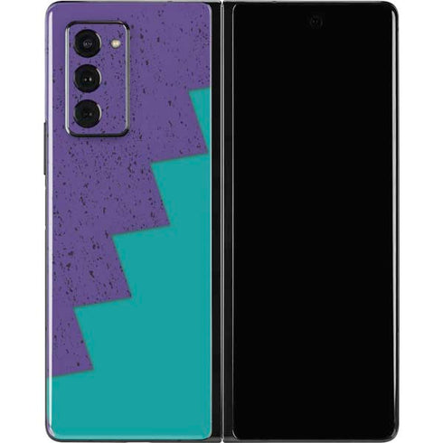 Purple Turquoise Zig Zag Galaxy Z Fold2 5G Skin
