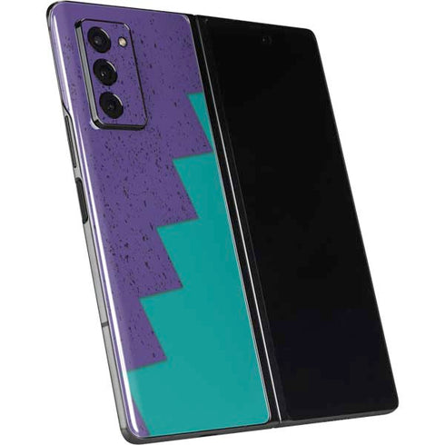 Purple Turquoise Zig Zag Galaxy Z Fold2 5G Skin