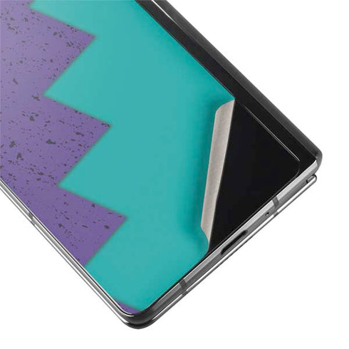 Purple Turquoise Zig Zag Galaxy Z Fold2 5G Skin