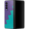 Purple Turquoise Zig Zag Galaxy Z Fold3 5G Skin