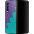 Purple Turquoise Zig Zag Galaxy Z Fold3 5G Skin