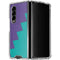 Purple Turquoise Zig Zag Galaxy Z Fold4 5G Clear Case