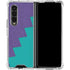 Purple Turquoise Zig Zag Galaxy Z Fold4 5G Clear Case