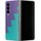 Purple Turquoise Zig Zag Galaxy Z Fold4 5G Skin