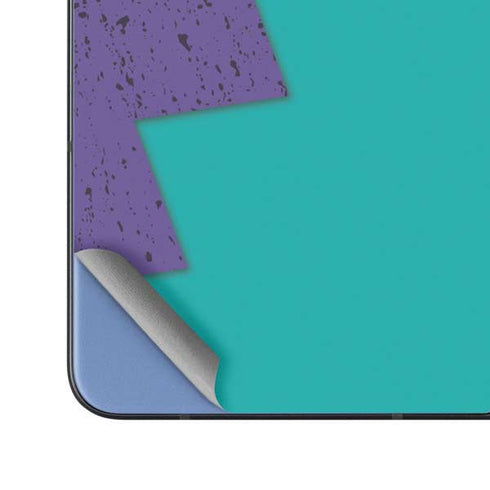 Purple Turquoise Zig Zag Galaxy Z Fold5 5G Skin