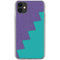 Purple Turquoise Zig Zag iPhone 11 Clear Case