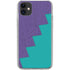 Purple Turquoise Zig Zag iPhone 11 Clear Case