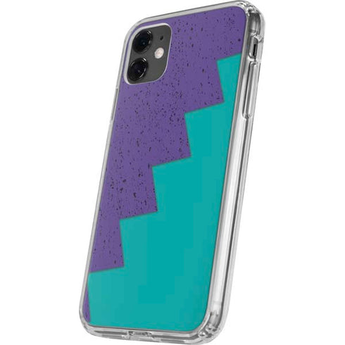 Purple Turquoise Zig Zag iPhone 11 Clear Case