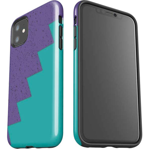 Purple Turquoise Zig Zag iPhone 11 Impact Case