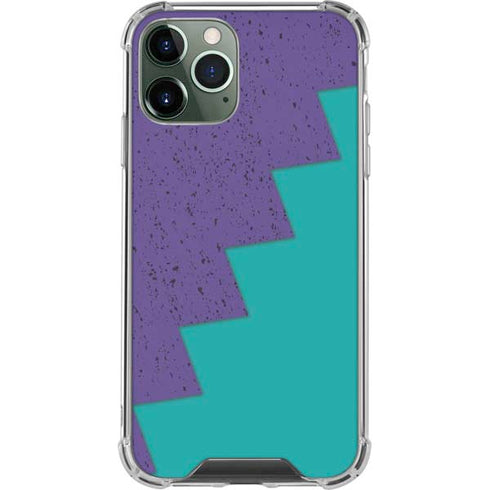 Purple Turquoise Zig Zag iPhone 11 Pro Max Clear Case