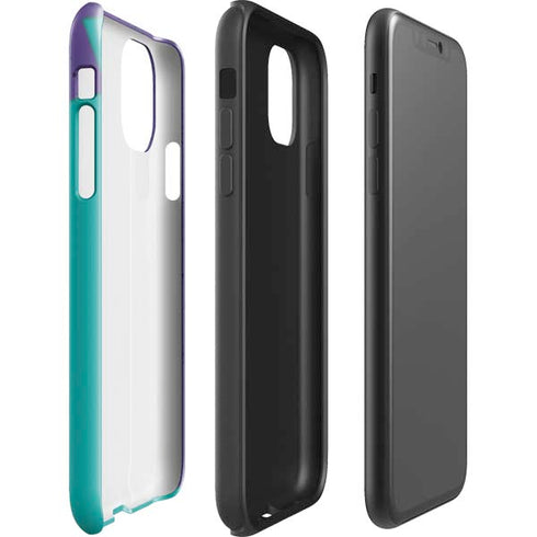 Purple Turquoise Zig Zag iPhone 11 Pro Max Impact Case
