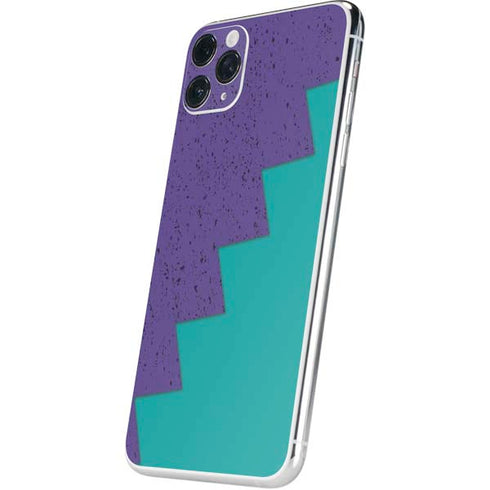 Purple Turquoise Zig Zag iPhone 11 Pro Max Skin