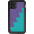 Purple Turquoise Zig Zag iPhone 11 Pro Max Waterproof Case