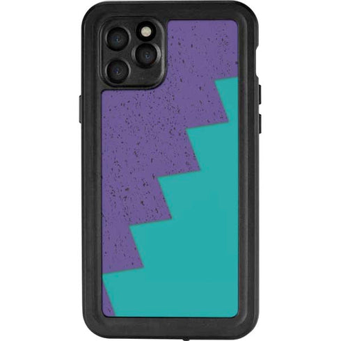 Purple Turquoise Zig Zag iPhone 11 Pro Waterproof Case