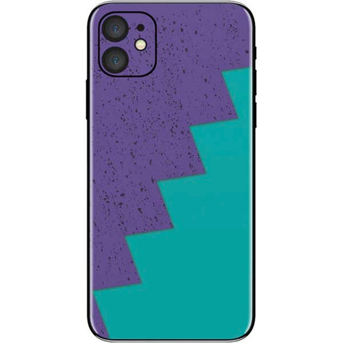Purple Turquoise Zig Zag iPhone 11 Skin