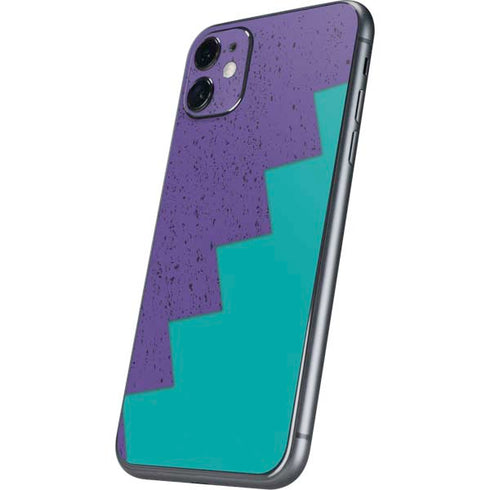 Purple Turquoise Zig Zag iPhone 11 Skin