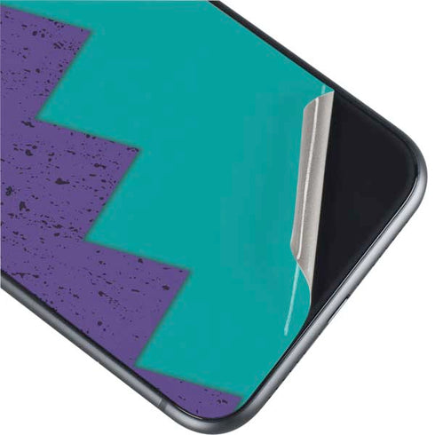 Purple Turquoise Zig Zag iPhone 11 Skin