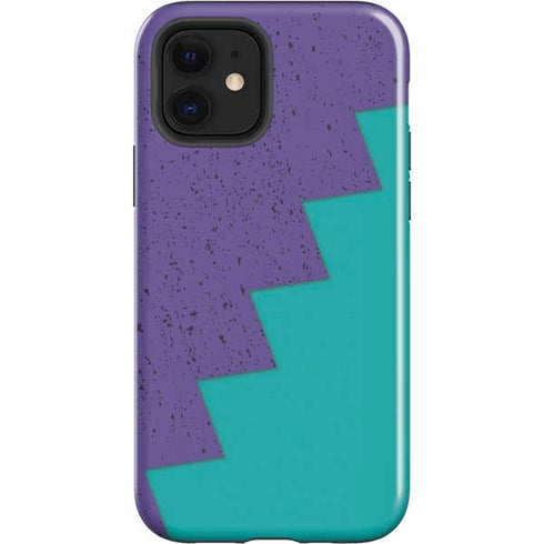 Purple Turquoise Zig Zag iPhone 12 Impact Case