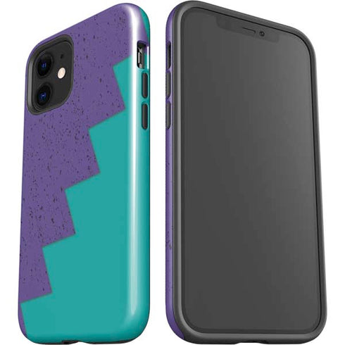 Purple Turquoise Zig Zag iPhone 12 Impact Case