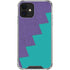 Purple Turquoise Zig Zag iPhone 12 Mini Clear Case