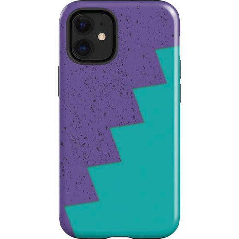 Purple Turquoise Zig Zag iPhone 12 Mini Impact Case