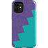Purple Turquoise Zig Zag iPhone 12 Mini Impact Case