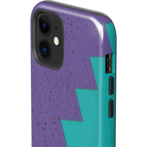 Purple Turquoise Zig Zag iPhone 12 Mini Impact Case