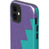 Purple Turquoise Zig Zag iPhone 12 Mini Impact Case
