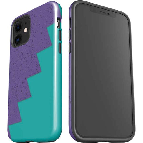 Purple Turquoise Zig Zag iPhone 12 Mini Impact Case