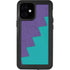 Purple Turquoise Zig Zag iPhone 12 Mini Waterproof Case