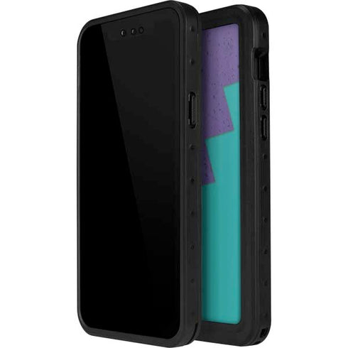 Purple Turquoise Zig Zag iPhone 12 Mini Waterproof Case