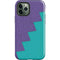 Purple Turquoise Zig Zag iPhone 12 Pro Impact Case