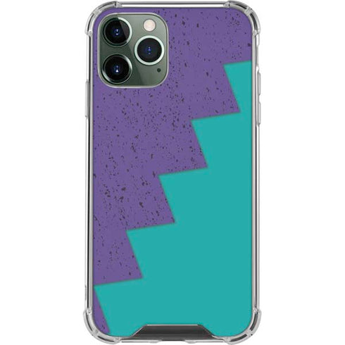 Purple Turquoise Zig Zag iPhone 12 Pro Max Clear Case