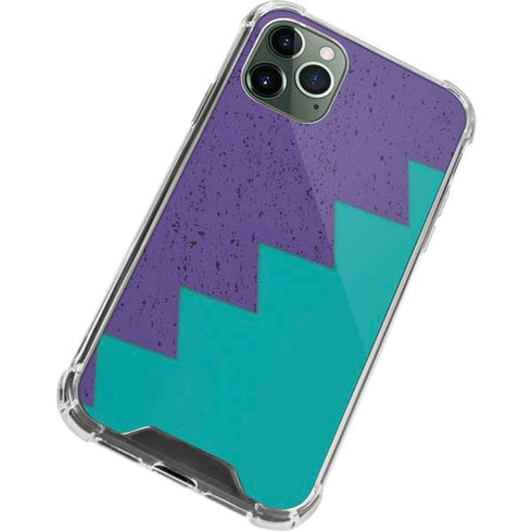 Purple Turquoise Zig Zag iPhone 12 Pro Max Clear Case