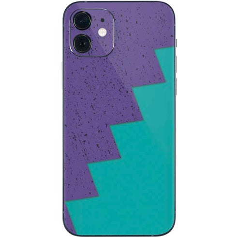Purple Turquoise Zig Zag iPhone 12 Skin