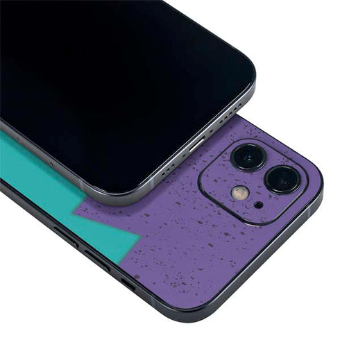 Purple Turquoise Zig Zag iPhone 12 Skin