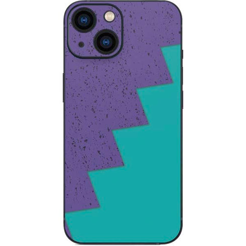 Purple Turquoise Zig Zag iPhone 13 Mini Skin