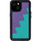 Purple Turquoise Zig Zag iPhone 13 Mini Waterproof Case