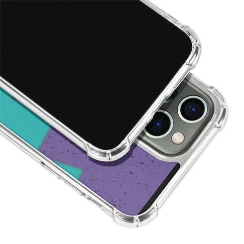 Purple Turquoise Zig Zag iPhone 13 Pro Clear Case