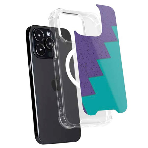 Purple Turquoise Zig Zag iPhone 13 Pro MagSafe Case