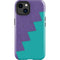Purple Turquoise Zig Zag iPhone 15 Plus Impact Case