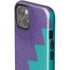 Purple Turquoise Zig Zag iPhone 14 Plus Impact Case