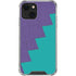 Purple Turquoise Zig Zag iPhone 14 Plus Clear Case