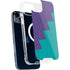 Purple Turquoise Zig Zag iPhone 14 Plus MagSafe Case