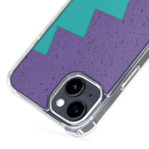 Purple Turquoise Zig Zag iPhone 14 Plus MagSafe Case