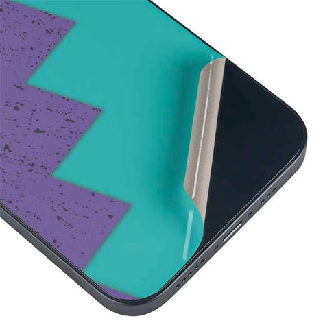 Purple Turquoise Zig Zag iPhone 14 Plus Skin