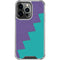 Purple Turquoise Zig Zag iPhone 14 Pro Clear Case
